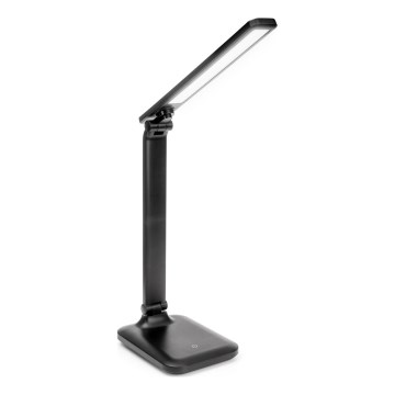 LED Dimbare touch tafellamp met draadloos opladen en USB-poort REMUS LED/5W/230V zwart