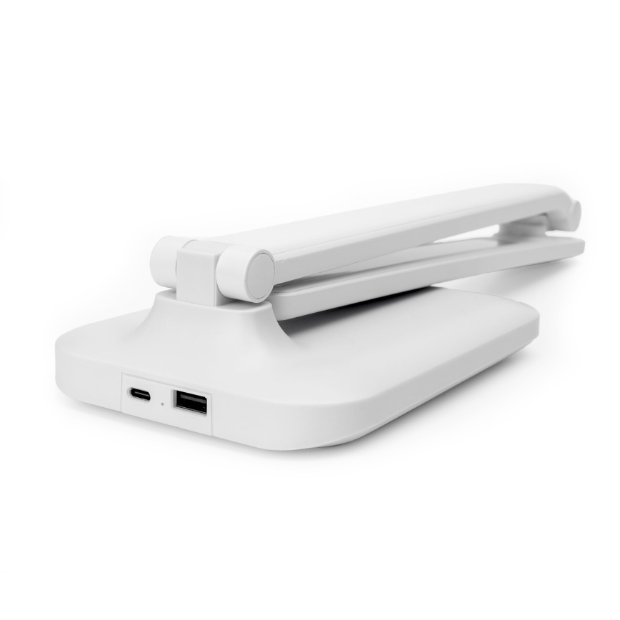 LED Dimbare touch tafellamp met draadloos opladen en USB-poort REMUS LED/5W/230V wit
