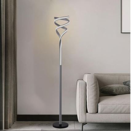 LED Dimbare Vloerlamp LED/50W/230V 3000-6500K grijs + afstandsbediening