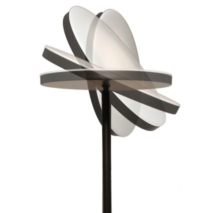 LED dimbare vloerlamp NORA LED/25W/230V 2200/3000/4000K + LED/5W 3000K zwart + afstandsbediening