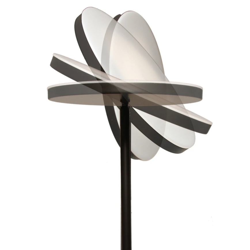 LED dimbare vloerlamp NORA LED/25W/230V 2200/3000/4000K + LED/5W 3000K zwart + afstandsbediening