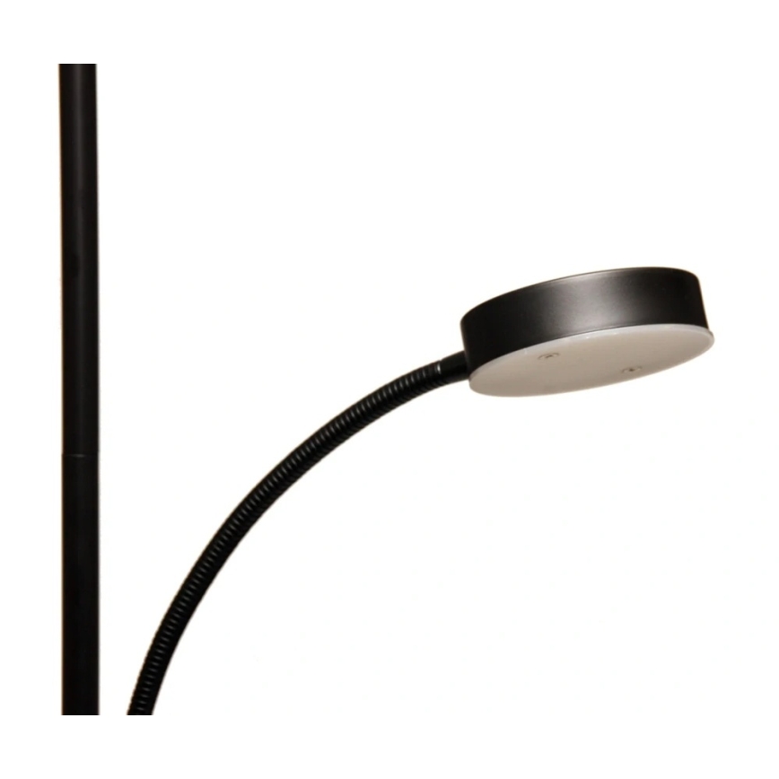 LED dimbare vloerlamp NORA LED/25W/230V 2200/3000/4000K + LED/5W 3000K zwart + afstandsbediening