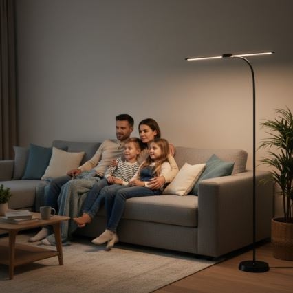 LED-dimbare vloerlamp TEILO LED/14W/230V 3000/4000/6000K zwart