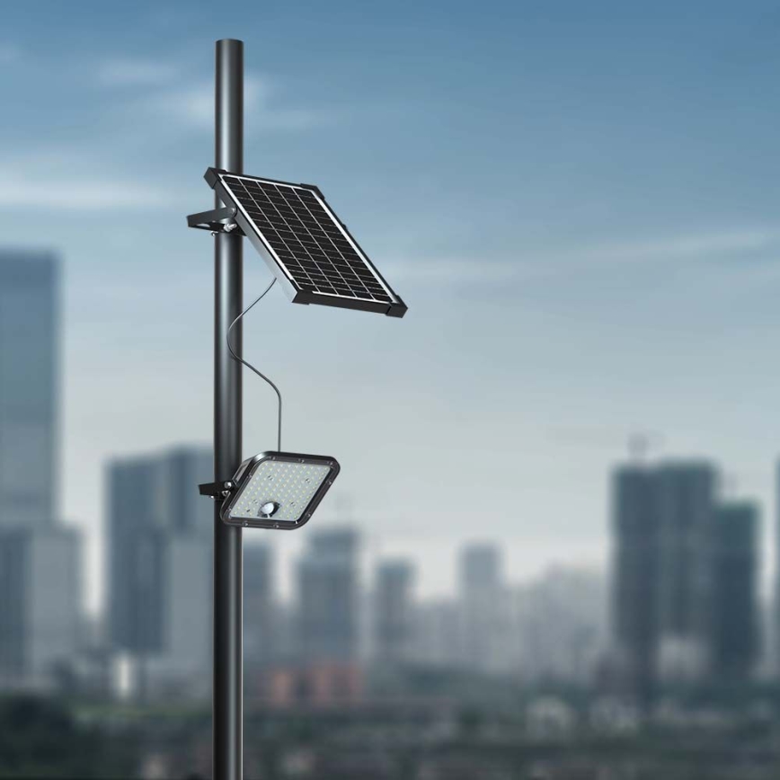 LED Dimbare zonne-schijnwerper met sensor LED/10W/3,7V 4000/6000K IP65 + afstandsbediening