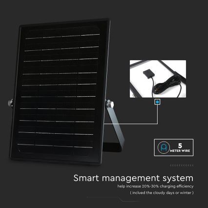 LED Dimbare zonne-schijnwerper met sensor LED/10W/3,7V 4000/6000K IP65 + afstandsbediening