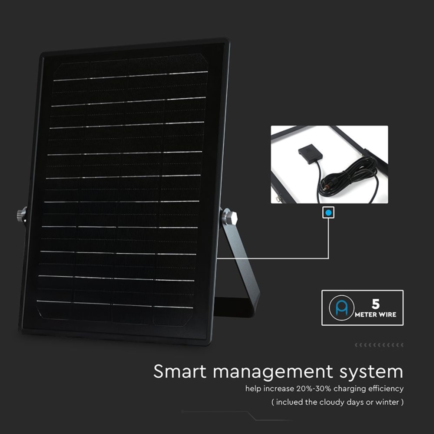 LED Dimbare zonne-schijnwerper met sensor LED/10W/3,7V 4000/6000K IP65 + afstandsbediening