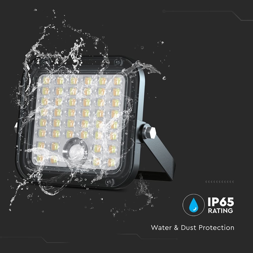 LED Dimbare zonne-schijnwerper met sensor LED/10W/3,7V 4000/6000K IP65 + afstandsbediening