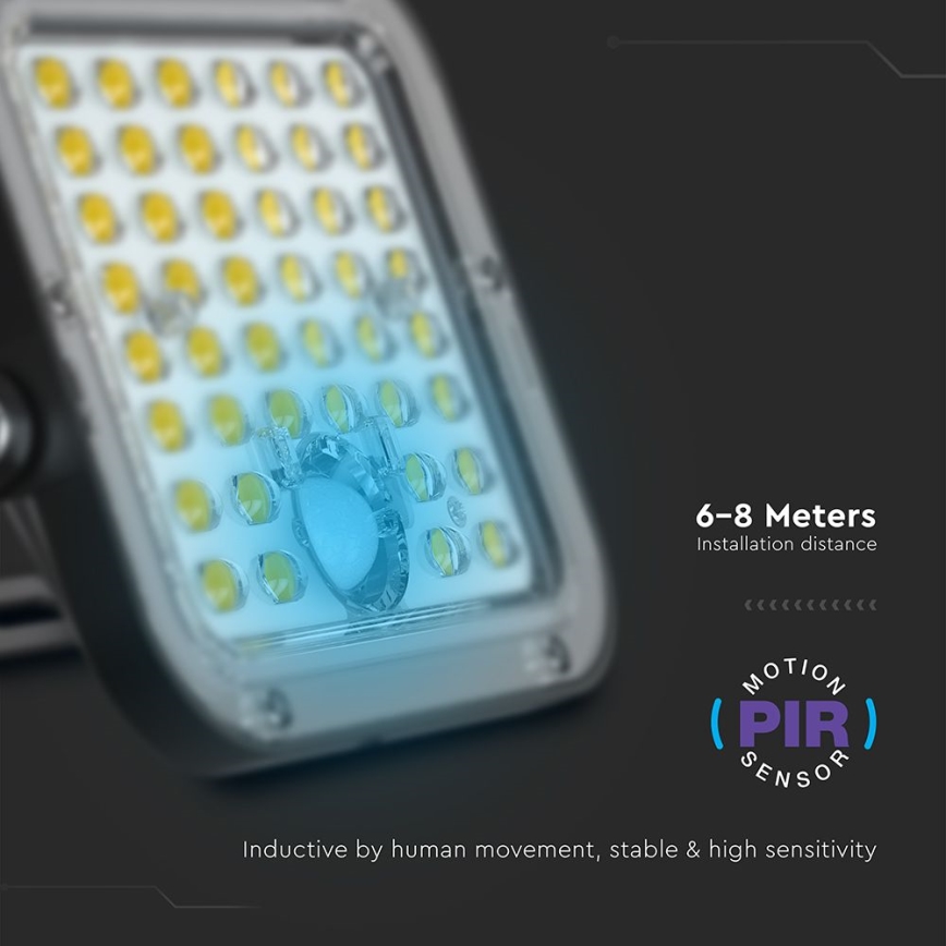 LED Dimbare zonne-schijnwerper met sensor LED/10W/3,7V 4000/6000K IP65 + afstandsbediening