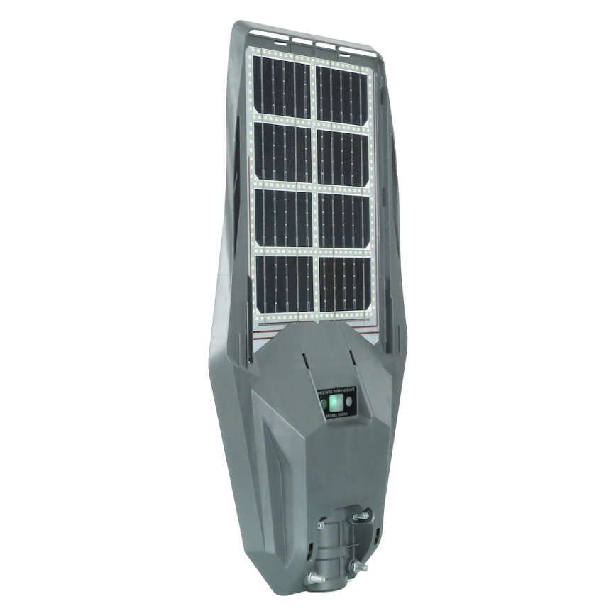 LED Dimbare zonne-straatlantaarn met bewegings- en schemersensor KERS LED/300W/3,2V 6500K 8000 mAh IP65 grijs + afstandsbediening