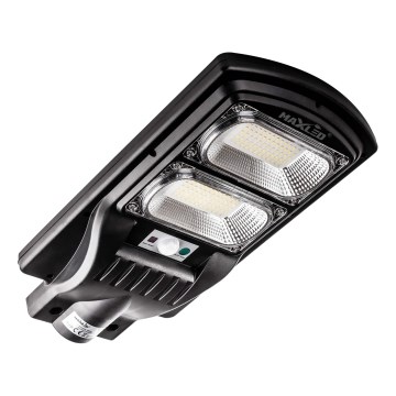 LED Dimbare zonne-straatlantaarn met sensor LED/120W/6V 6500K IP65 zwart + afstandsbediening