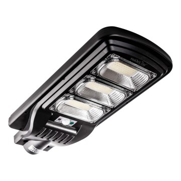 LED Dimbare zonne-straatlantaarn met sensor LED/180W/6V 6500K IP65 zwart + afstandsbediening