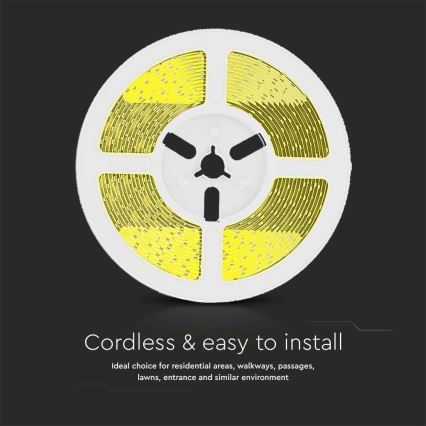 LED Dimbare zonnestrip LED/1,2W/3,7V 3000K IP67 1500 mAh 5m + afstandsbediening