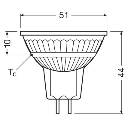 Ampoule LED réflecteur dimmable MR16 GU5,3/5,3W/12V 4000K 36° IRC 97 - Ledvance