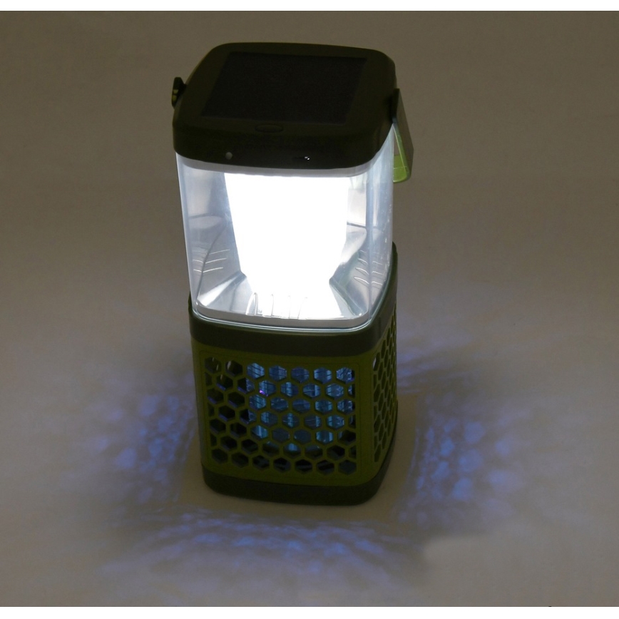 LED draagbare oplaadbare lamp met een insectenval LED/3W/1800 mAh groen