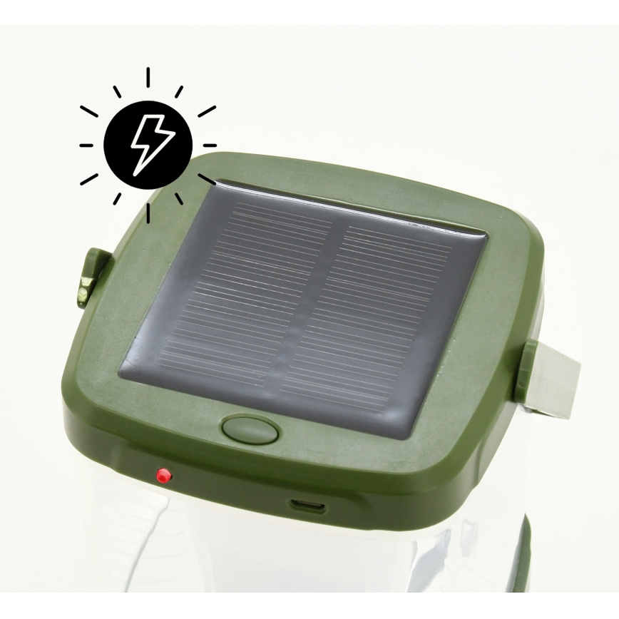LED draagbare oplaadbare lamp met een insectenval LED/3W/1800 mAh groen
