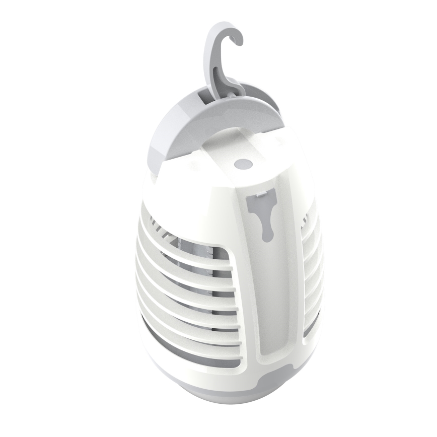 LED draagbare oplaadbare lamp met een insectenval LED/5W/1800 mAh IPX4 wit/grijs