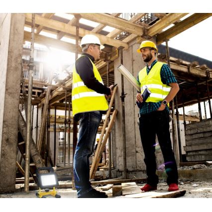 LED dimbare draagbare schijnwerper TIGRA LED/20W/3,7V 4000K IP54 4400 mAh zwart/geel