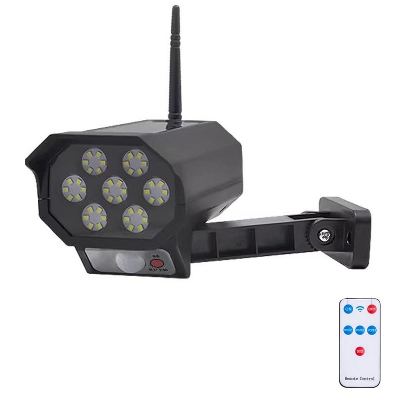 LED Dummy bewakingscamera met sensor en met een zonnepaneel LED/5W/5,5V 800 mAh IP65 + afstandsbediening