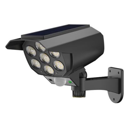 LED Dummy bewakingscamera met sensor en met een zonnepaneel LED/5W/5,5V 800 mAh IP65 + afstandsbediening