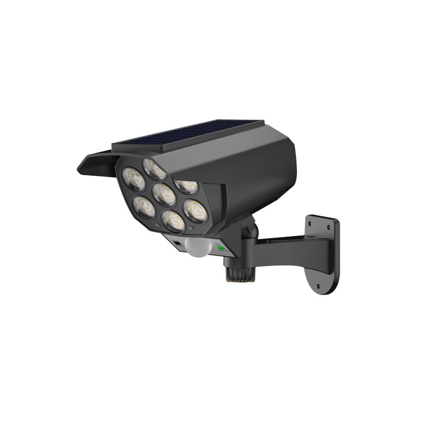 LED Dummy bewakingscamera met sensor en met een zonnepaneel LED/5W/5,5V 800 mAh IP65 + afstandsbediening