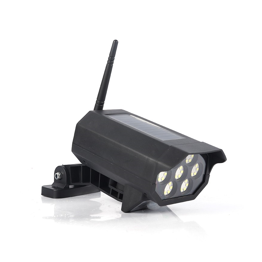 LED Dummy bewakingscamera met sensor en met een zonnepaneel LED/5W/5,5V 800 mAh IP65 + afstandsbediening