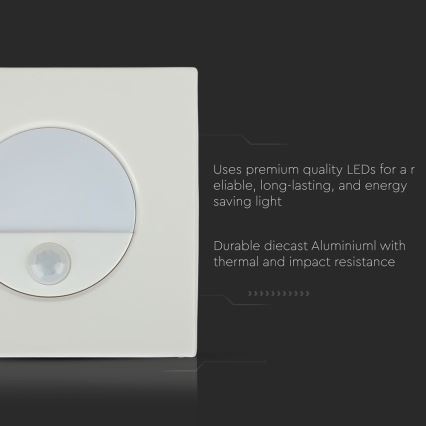 LED Éclairage d'escalier avec détecteur de mouvement LED/3W/230V 4000K blanc
