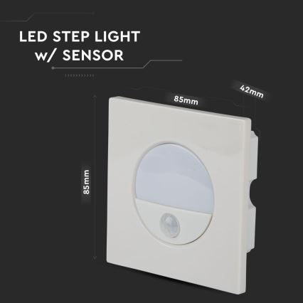 LED Éclairage d'escalier avec détecteur de mouvement LED/3W/230V 4000K blanc