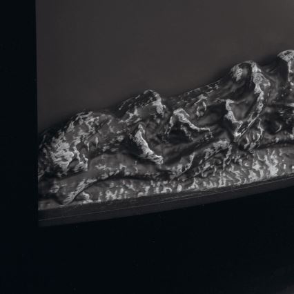 LED elektrische haard met verwarming LED/2000W/230V + afstandsbediening