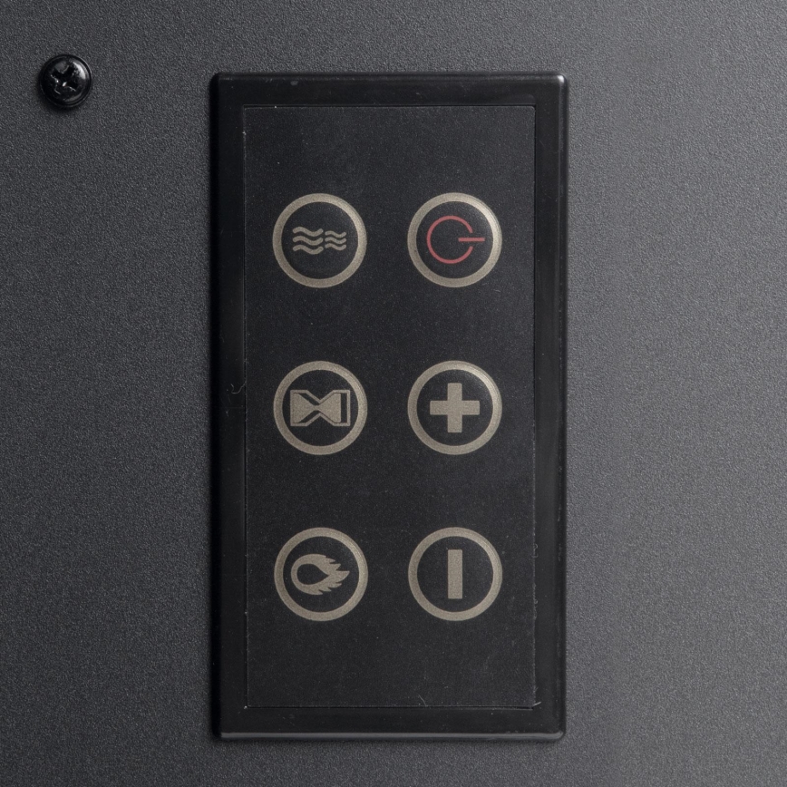 LED elektrische haard met verwarming LED/2000W/230V + afstandsbediening