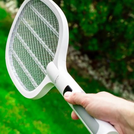 LED Elektrische insectenvanger 2-in-1 met LCD-display 1200 mAh/5V wit
