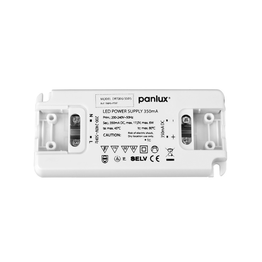 LED elektronische transformator DRIVER 6W/350mA/230V