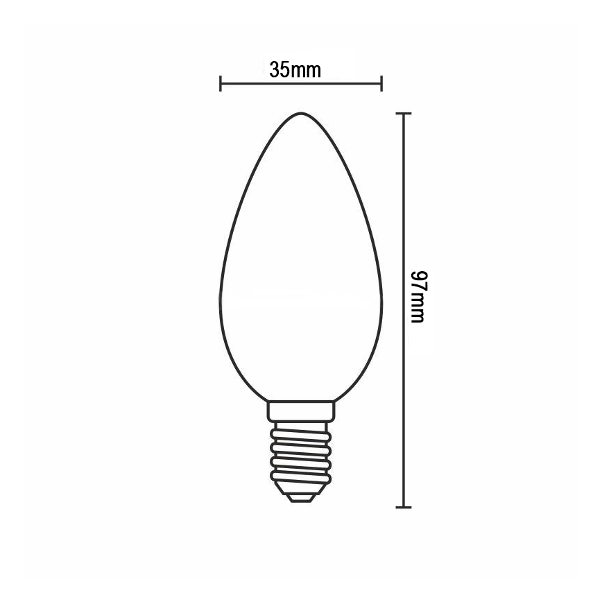 LED-filamentlamp C37 E14/6W/230V 4000K