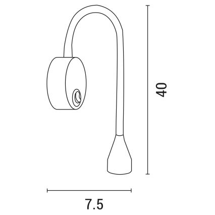 LED Flexibel klein lamp IONAS LED/3W/230V 3000K zwart