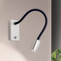LED Flexibel klein wand lamp KURT LED/5W/230V zilver