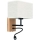 LED Flexibel lamp BOHO 1xE27/25W + LED/1W/230V eiken