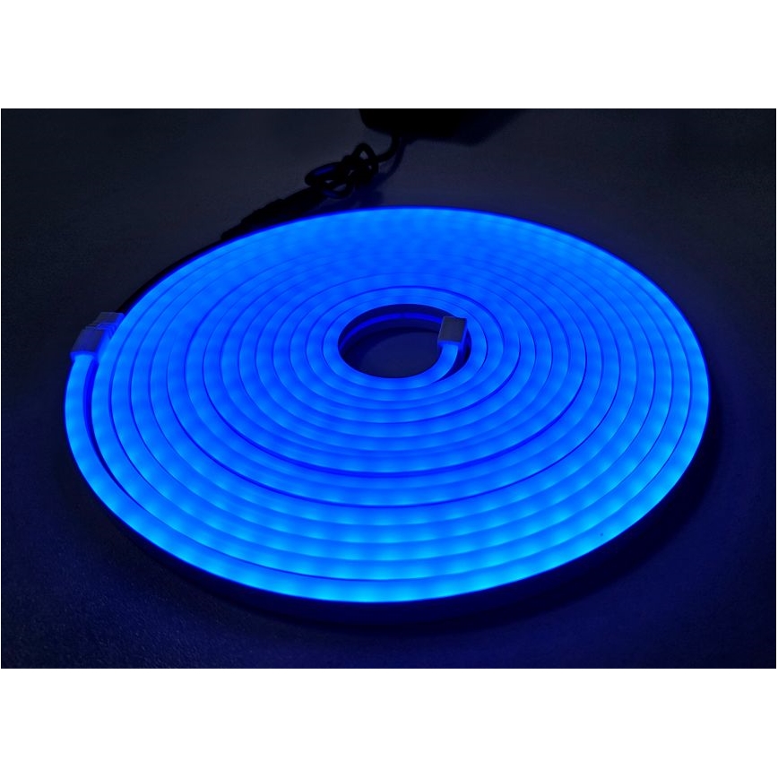LED Flexibel strip NEON LED/10W/230V 5 m IP65 blauw