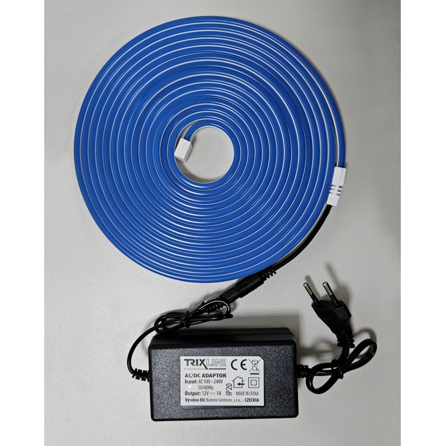 LED Flexibel strip NEON LED/10W/230V 5 m IP65 blauw