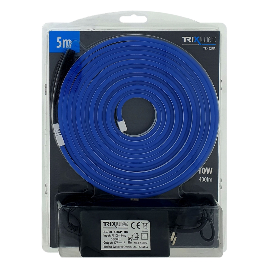 LED Flexibel strip NEON LED/10W/230V 5 m IP65 blauw