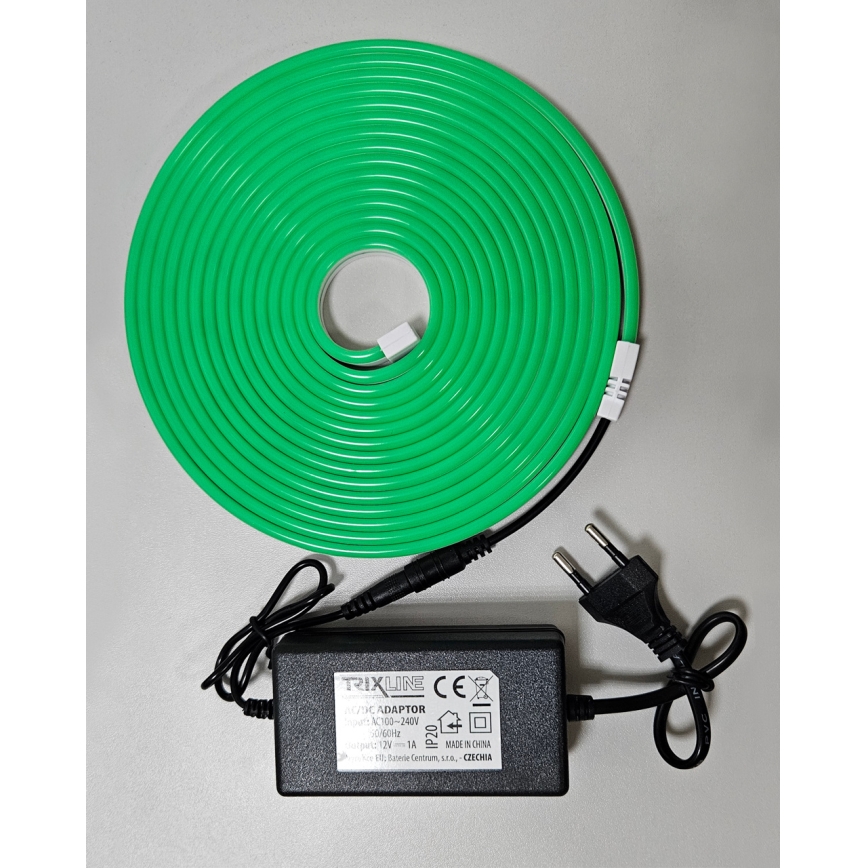 LED Flexibel strip NEON LED/10W/230V 5 m IP65 groen