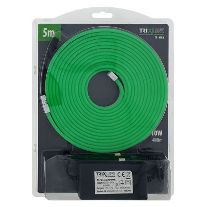LED Flexibel strip NEON LED/10W/230V 5 m IP65 groen