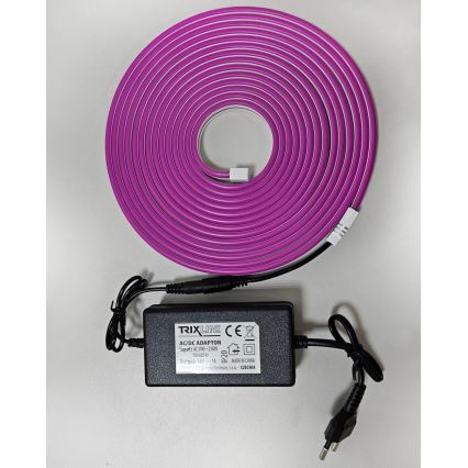 LED Flexibel strip NEON LED/10W/230V 5 m IP65 paars