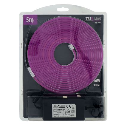 LED Flexibel strip NEON LED/10W/230V 5 m IP65 paars