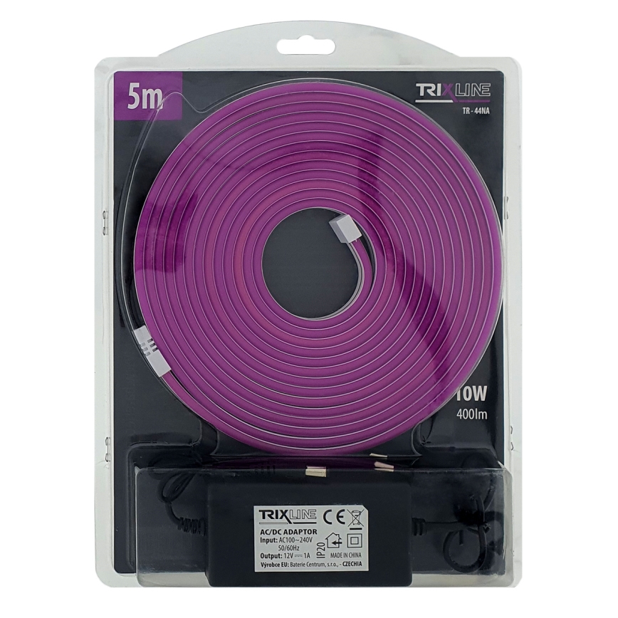 LED Flexibel strip NEON LED/10W/230V 5 m IP65 paars