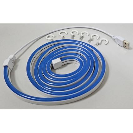 LED Flexibel strip NEON LED/5V USB 1,8 m blauw