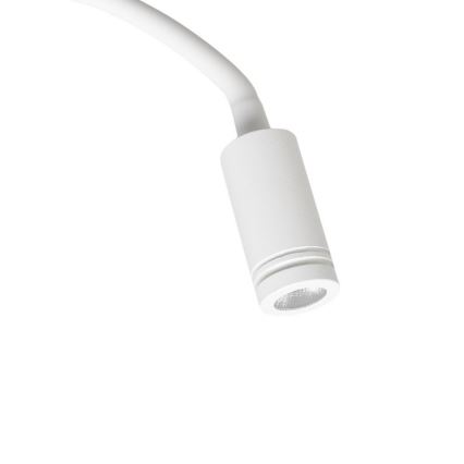 LED Flexibel wall klein lamp met USB BASE 1xLED/8W+1xLED/2W/230V wit