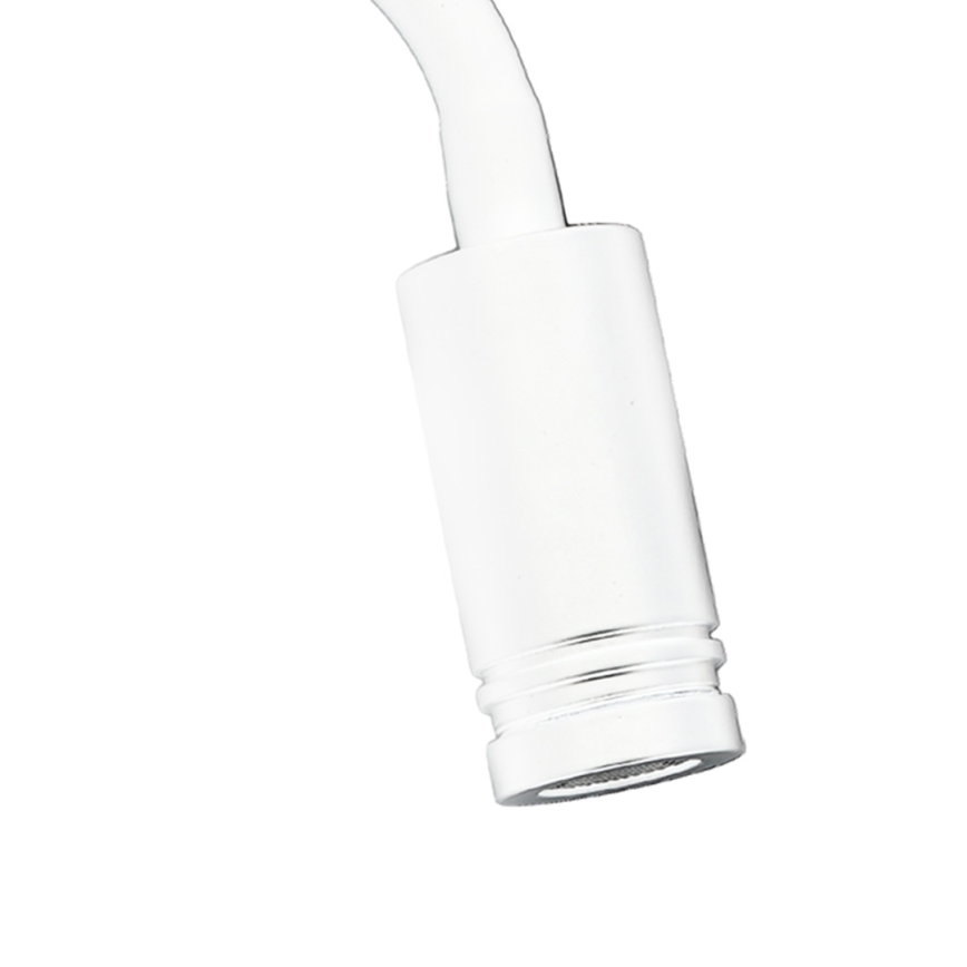 LED Flexibel wall klein lamp met USB BASE 1xLED/8W+1xLED/2W/230V wit/zilver