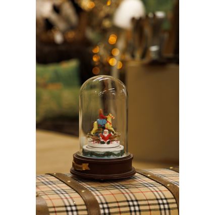 LED Geanimeerde kerstversiering met muziek 8xLED/3xAAA warm wit