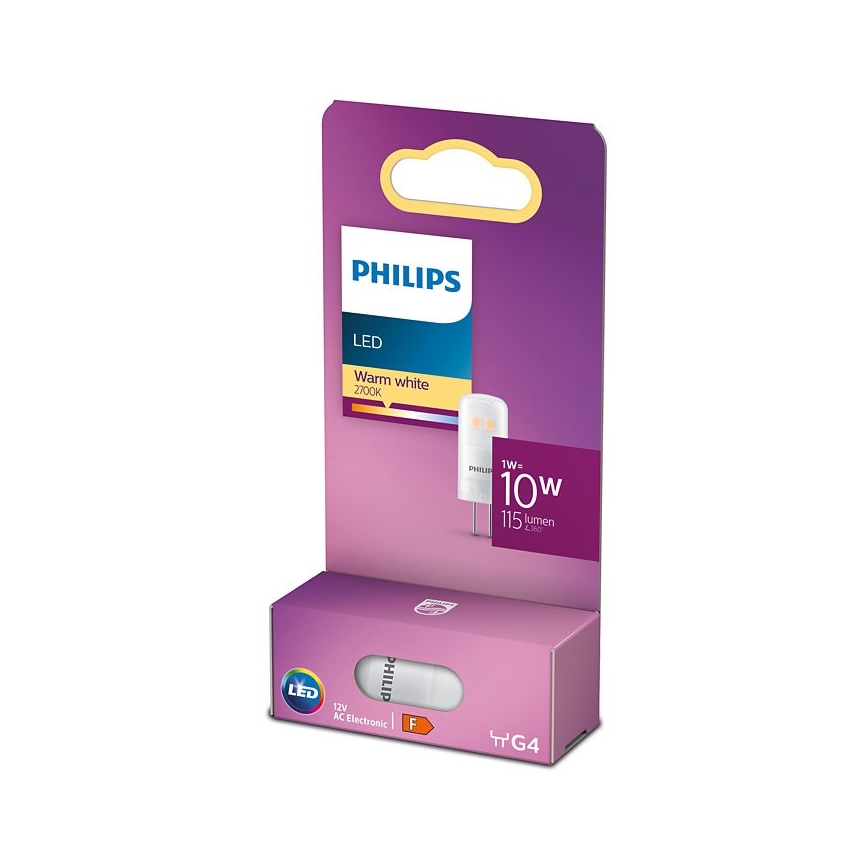 LED Gloeilamp Philips G4/1W/12V 2700K