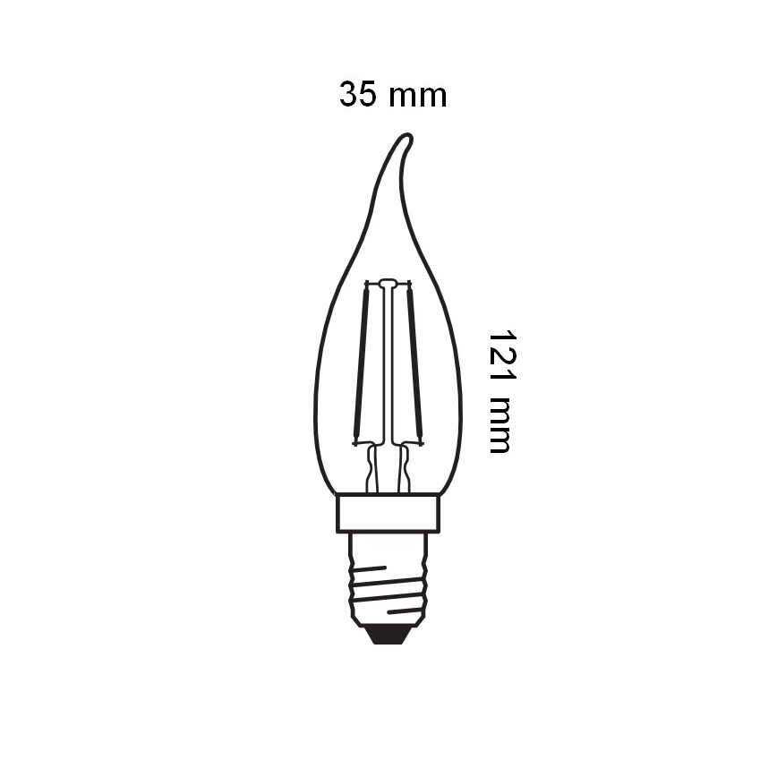 LED gloeilamp VINTAGE FILAMENT E14/1,5W/230V 2400K - Osram