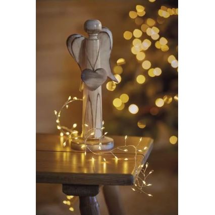 LED  guirlande 100xLED/3xAA 2,7m blanc chaud